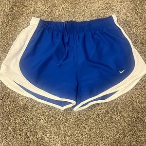 Nike Women's Running Shorts in Blue and White
